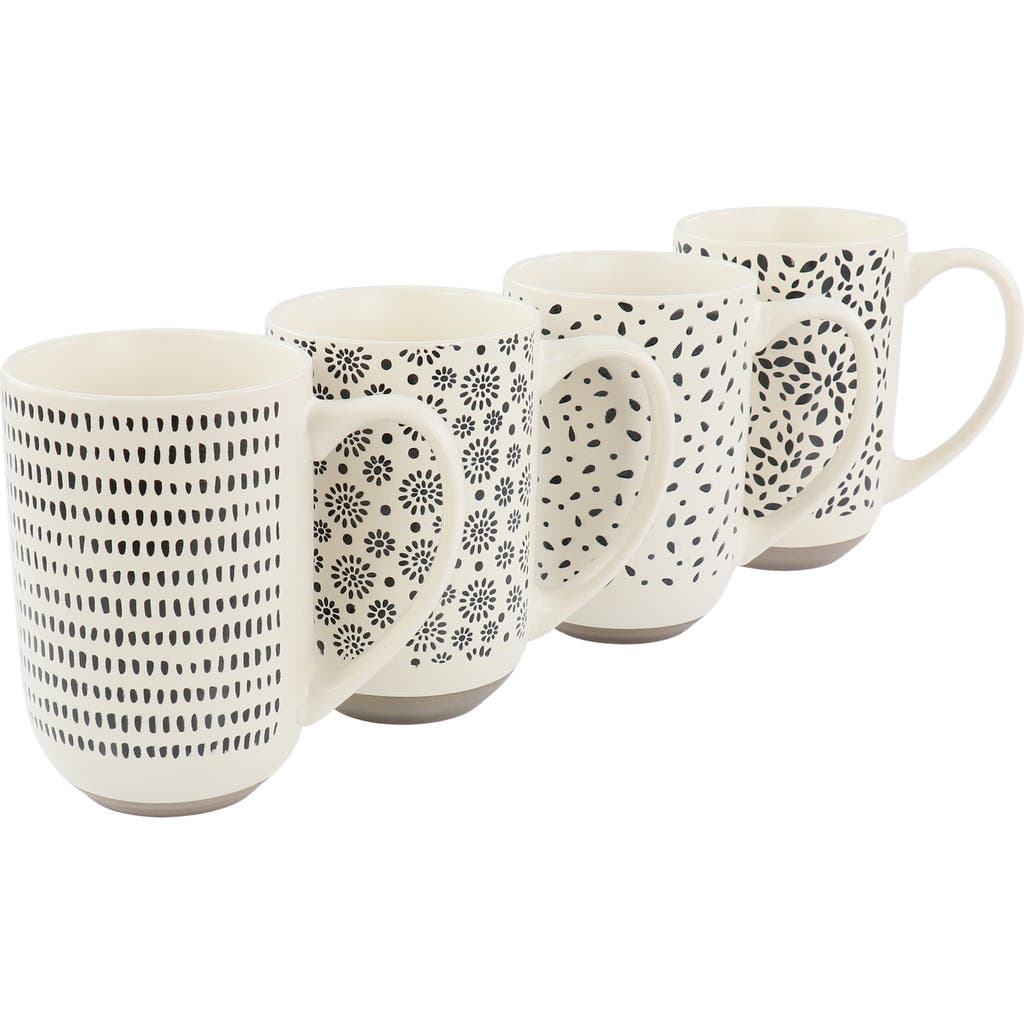 Mr Coffee Mr. Coffee Dutton Springs 4 Piece 19 Ounce Stoneware Assorted Designs Mug Set In Multi