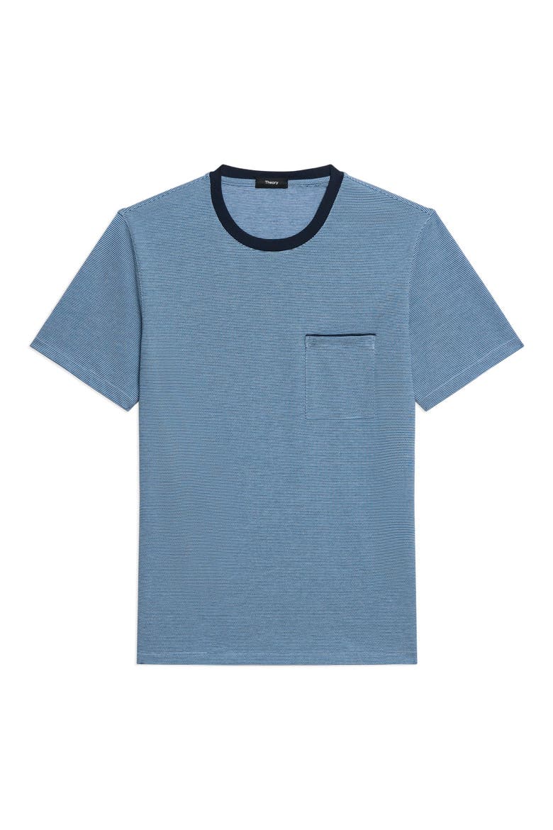 Bird's Eye Ringer T-Shirt, Alternate, color, CRISP BLUE MULTI - 2RP