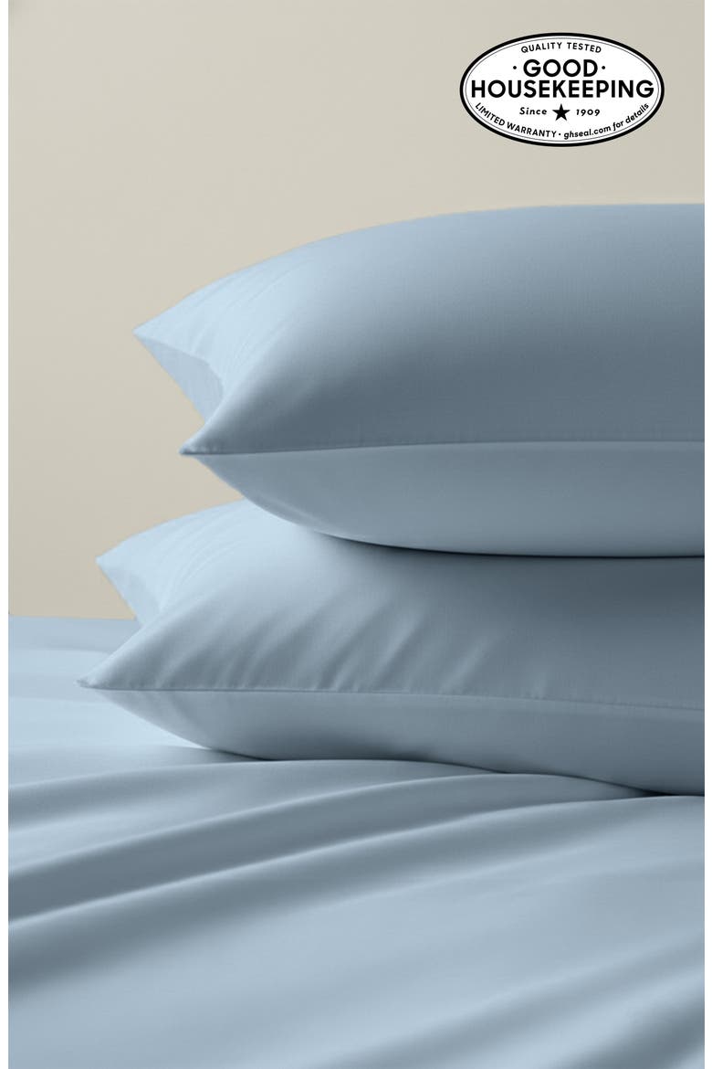Set of 2 Pillowcases - Hotel Luxe 800 Thread Count 100% Cotton Sateen, Alternate, color, Dusty Blue