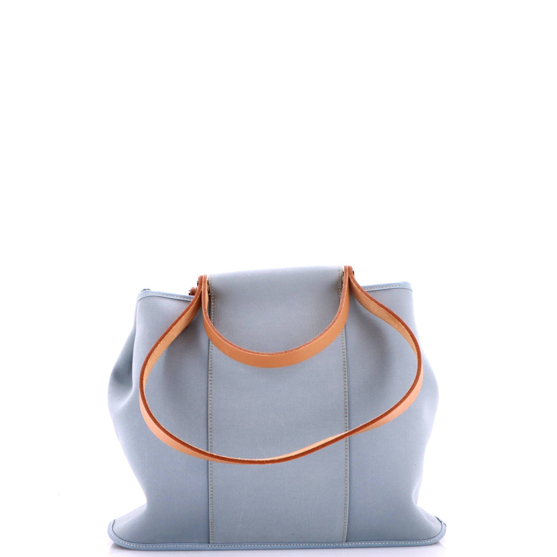 Cabag Handbag Toile And Leather 32, Alternate, color, Blue