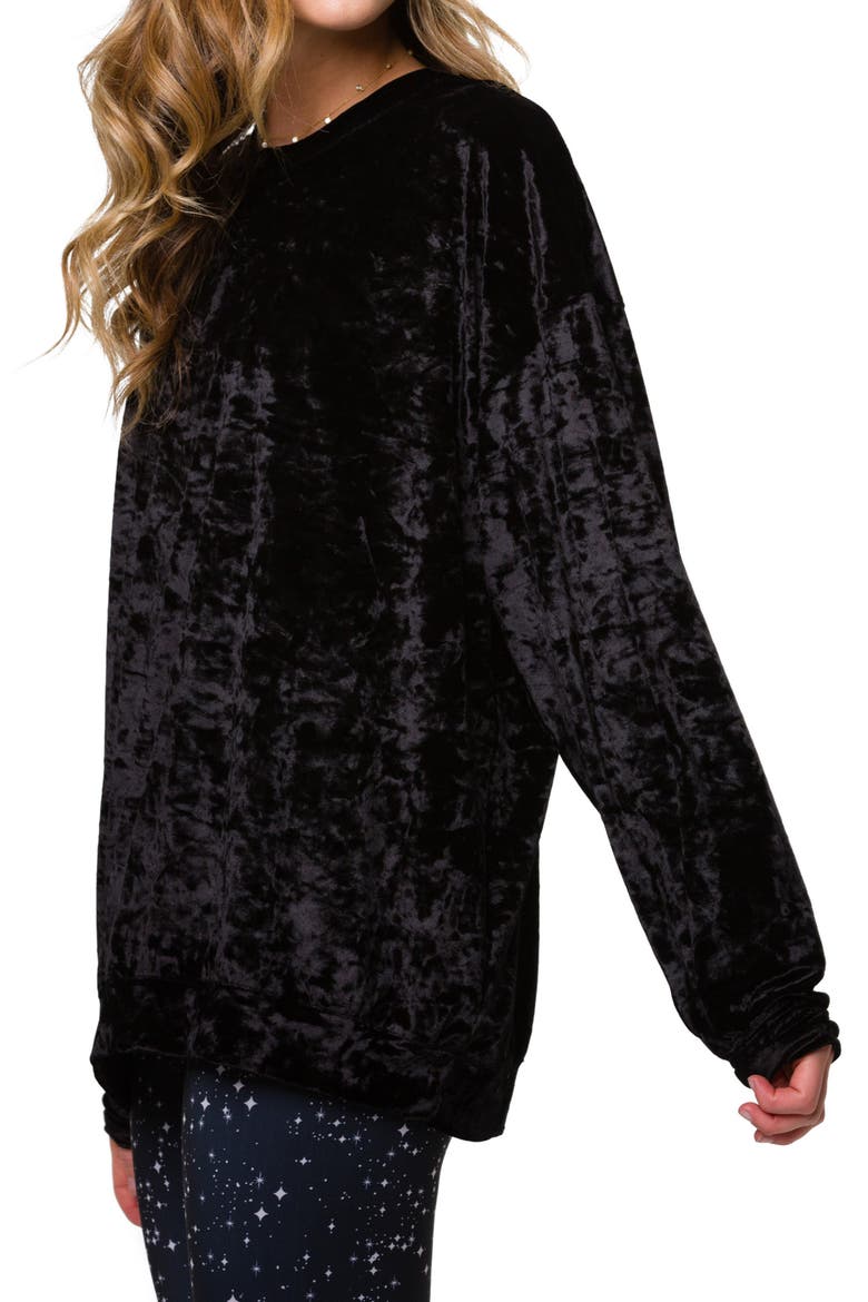 Boyfriend Sweatshirt, Alternate, color, BLACK VELVET
