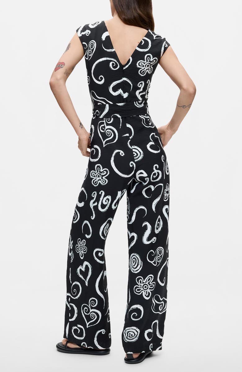 Desigual Printed Belted Jumpsuit, Alternate, color,