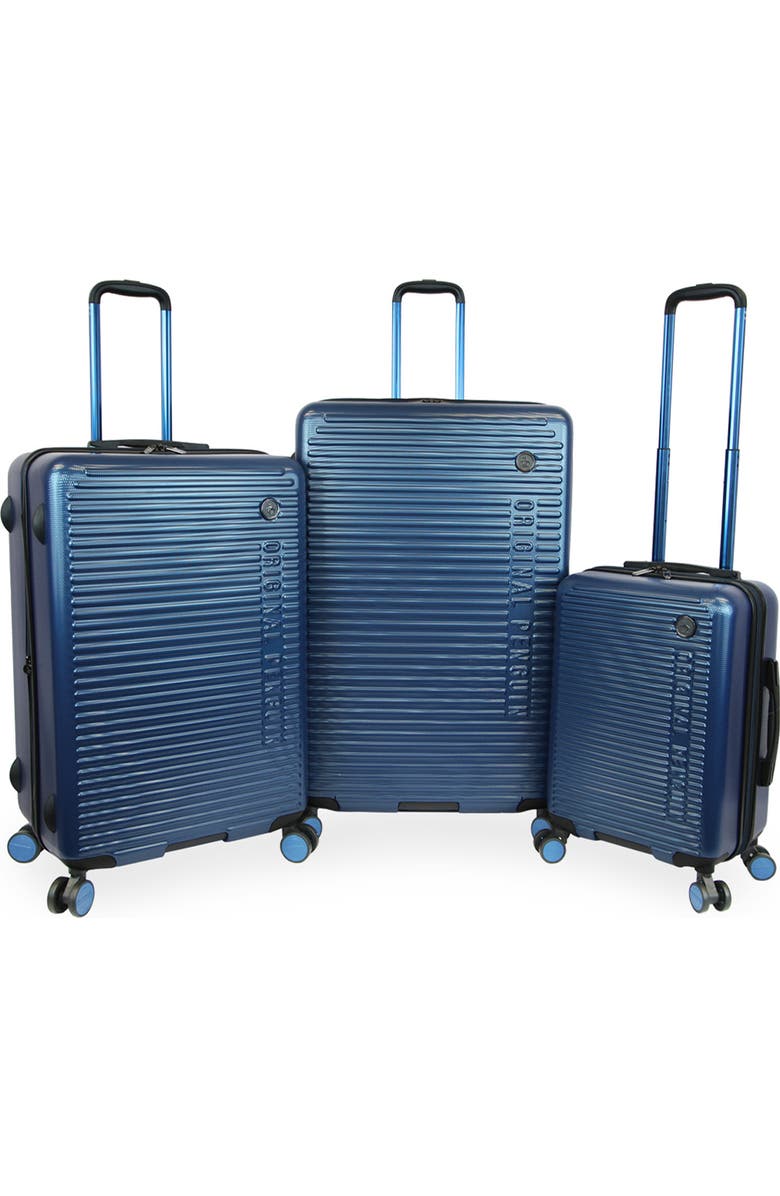 Original Penguin Dexter XL 3-Piece Hardside Luggage Set, Main, color, Metallic Blue