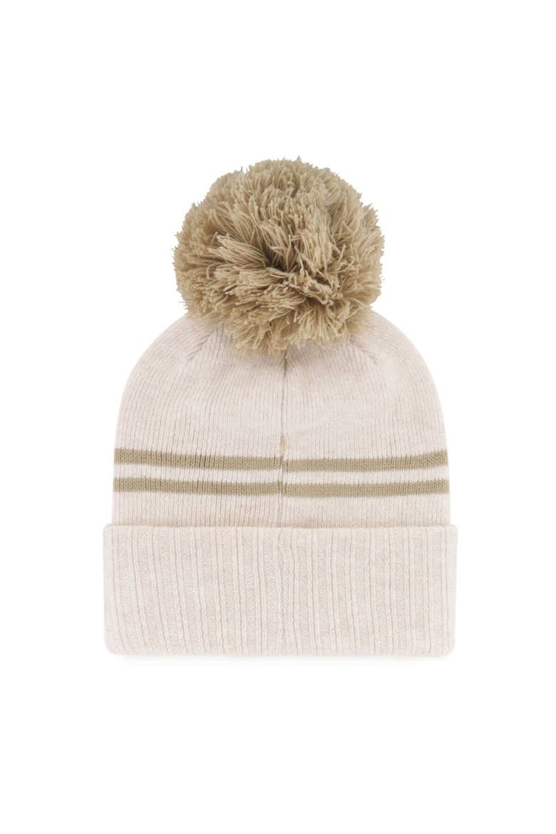 Women's '47  Natural Kentucky Wildcats Core & Inline Latte Cuffed Knit Hat with Pom, Alternate, color, Natural