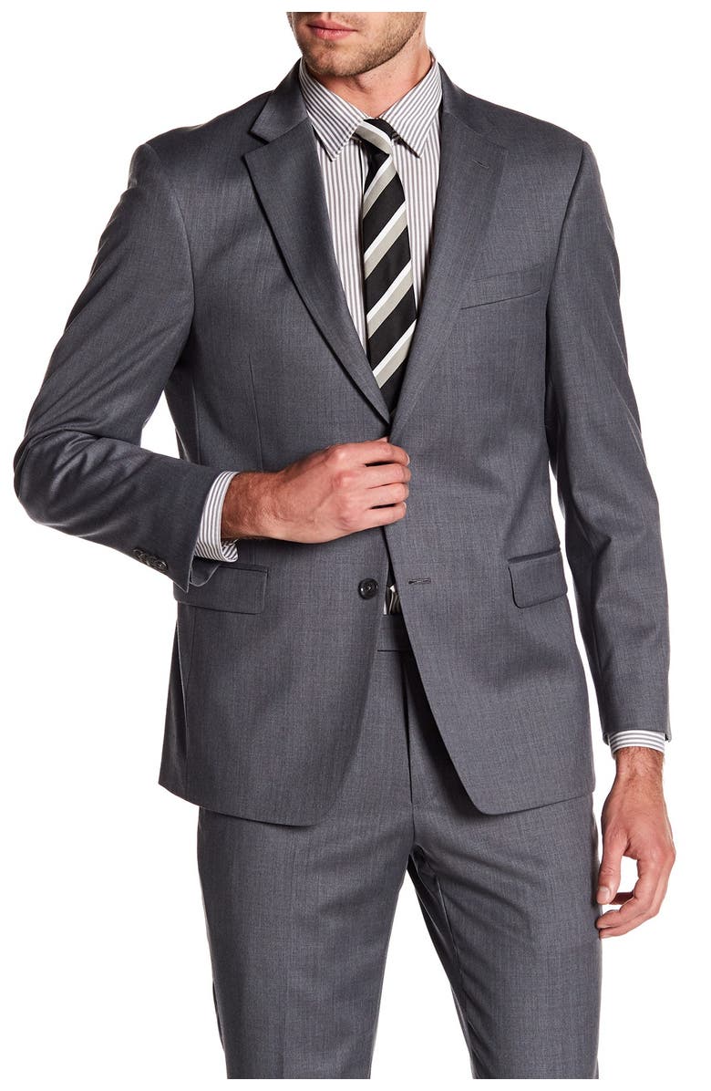 Tommy Hilfiger Adams Modern Fit TH Flex Performance Wool Blend Suit Separates Jacket - Extended Sizes Available, Main, color,