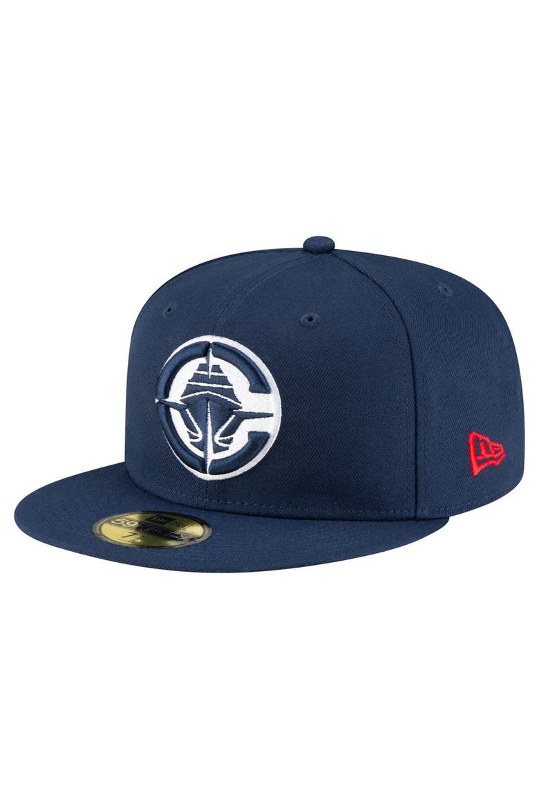 Men's New Era Navy LA Clippers 59FIFTY Fitted Hat, Alternate, color, Navy