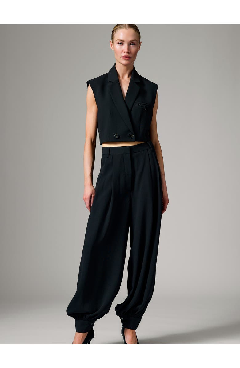 DAY Birger et Mikkelsen Marnie Cropped Gabardine Waistcoat, Alternate, color, Black