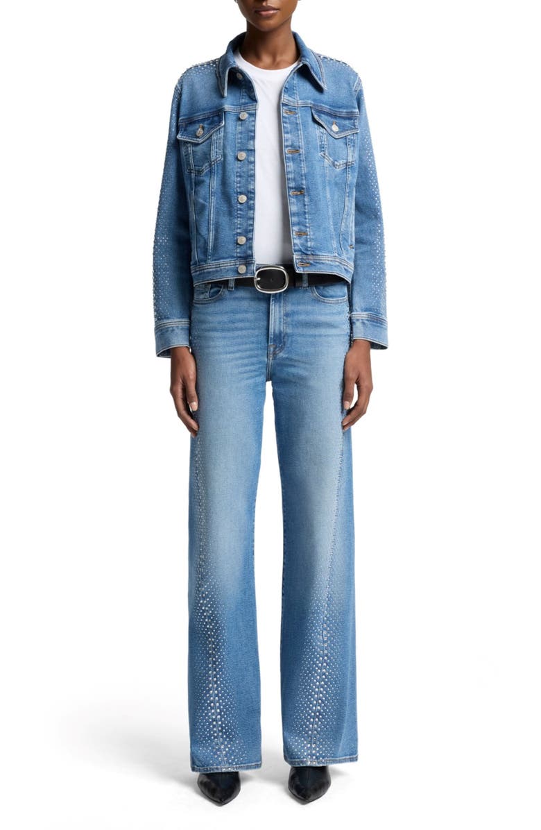 7 For All Mankind Twisted Seam Lotta High Waist Wide Leg Jeans, Alternate, color, Love Soul