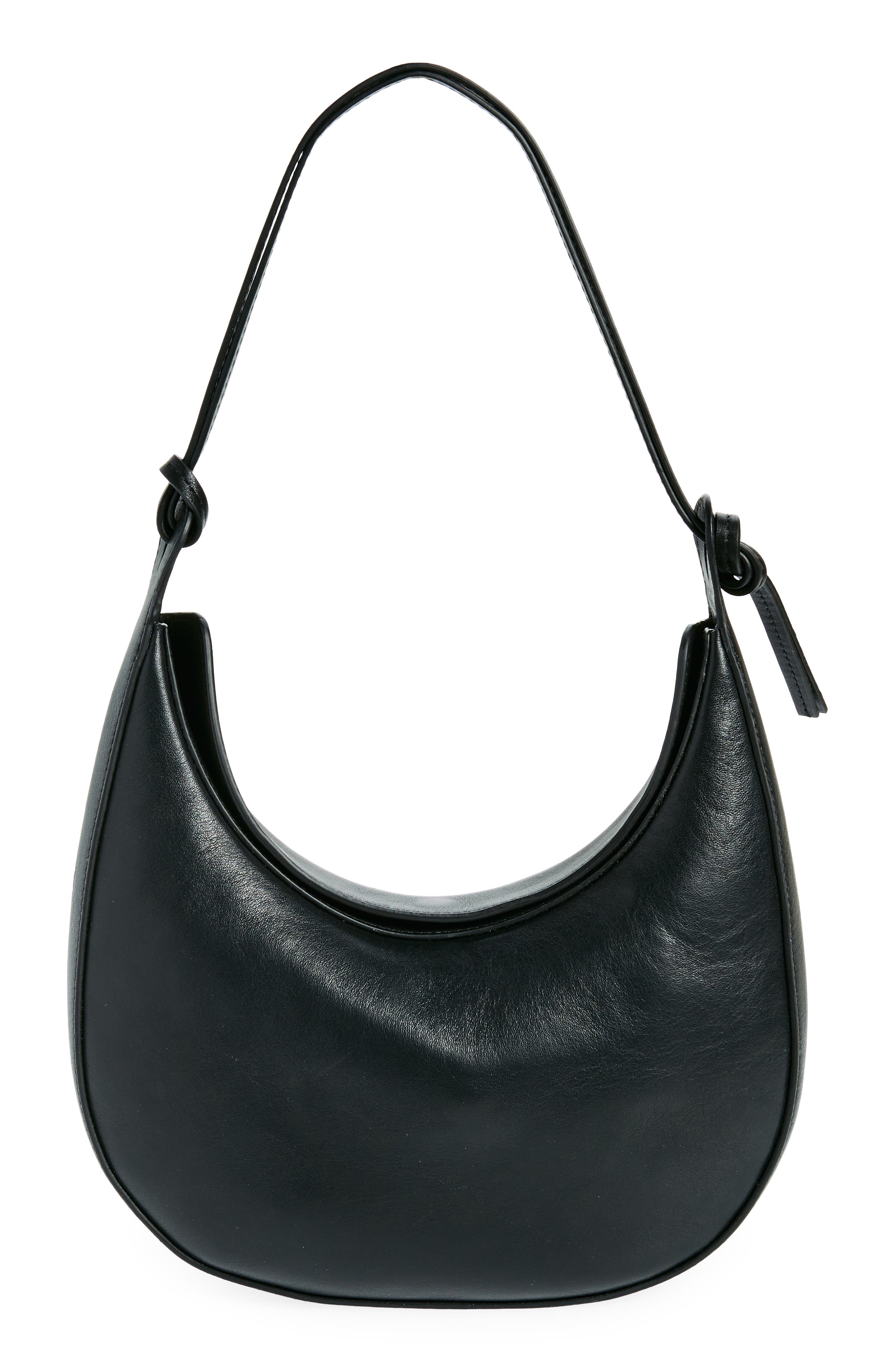 Medium Rosetta Shoulder Bag, Main, color, BLACK LEATHER