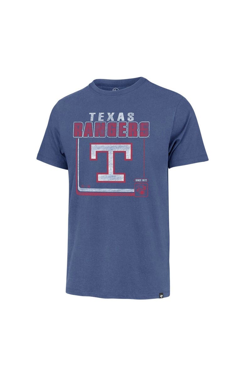 '47 Men's '47  Royal Texas Rangers Cooperstown Collection Borderline Franklin T-Shirt, Alternate, color, 