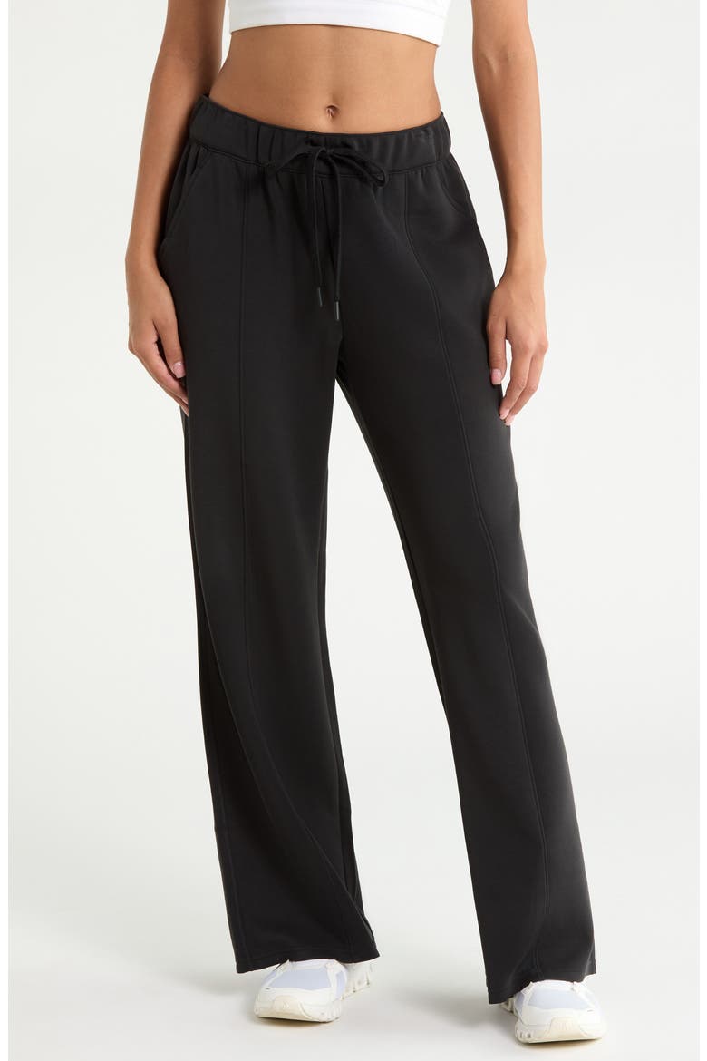 Shea Soft Wide Leg Pants, Main, color, BLACK