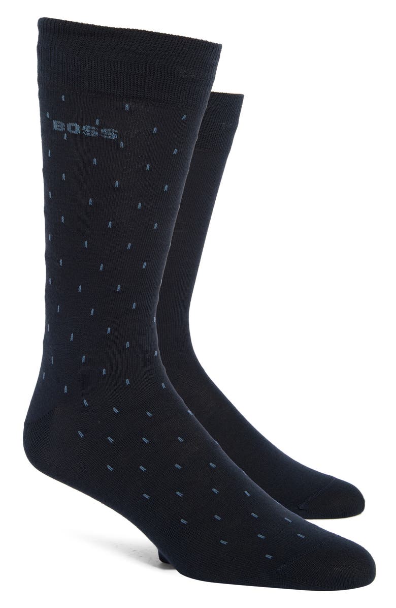 BOSS Matthew Mini Crew Socks, Main, color, Navy