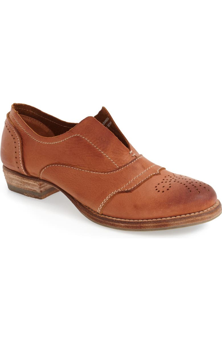 Blackstone 'HL55' Slip-On Oxford, Main, color, Rusty Brown Leather