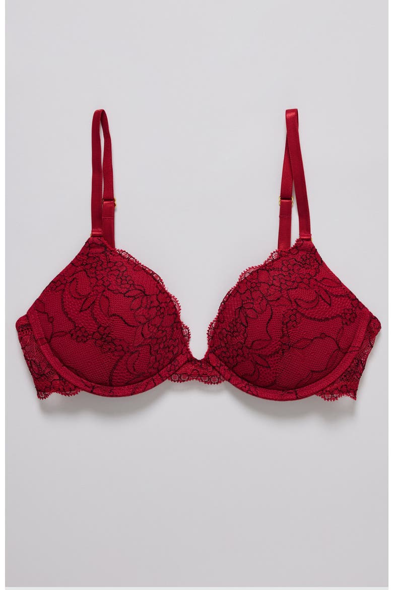 All Over Lace Lift Up Bra, Alternate, color, Scarlet