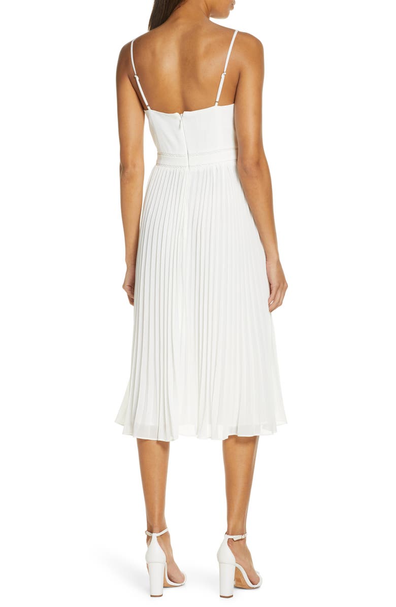Adelyn Rae Charli Pleated Midi Dress, Alternate, color, 
