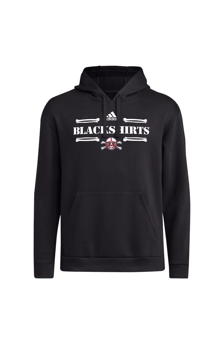 adidas Men's adidas Black Nebraska Huskers Blackshirts Pullover Hoodie, Alternate, color, 
