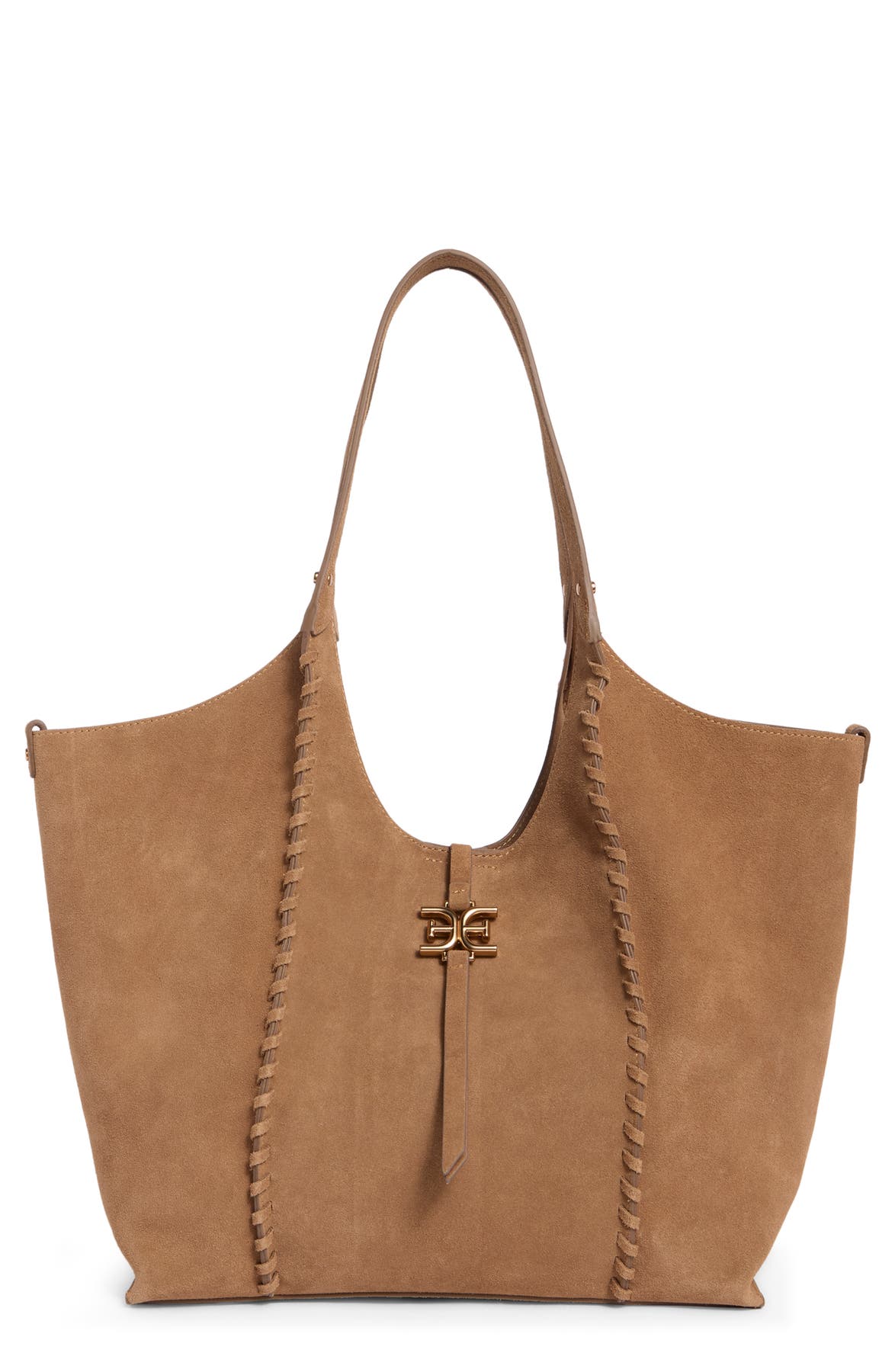Sam Edelman Sylvia Whipstitch Medium Suede Hobo Bag
