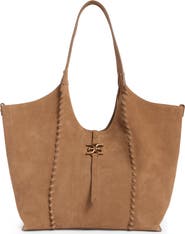 Sam Edelman Sylvia Whipstitch Medium Suede Hobo Bag