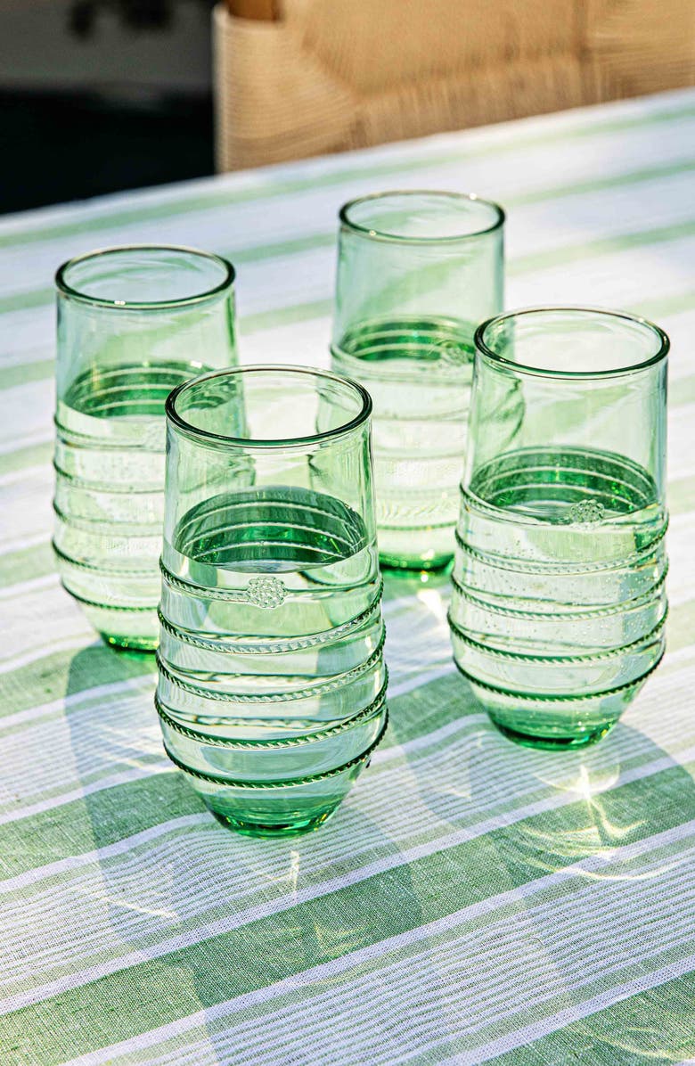 Juliska Amalia Set of 4 Acrylic Tumblers, Alternate, color, Seagrass