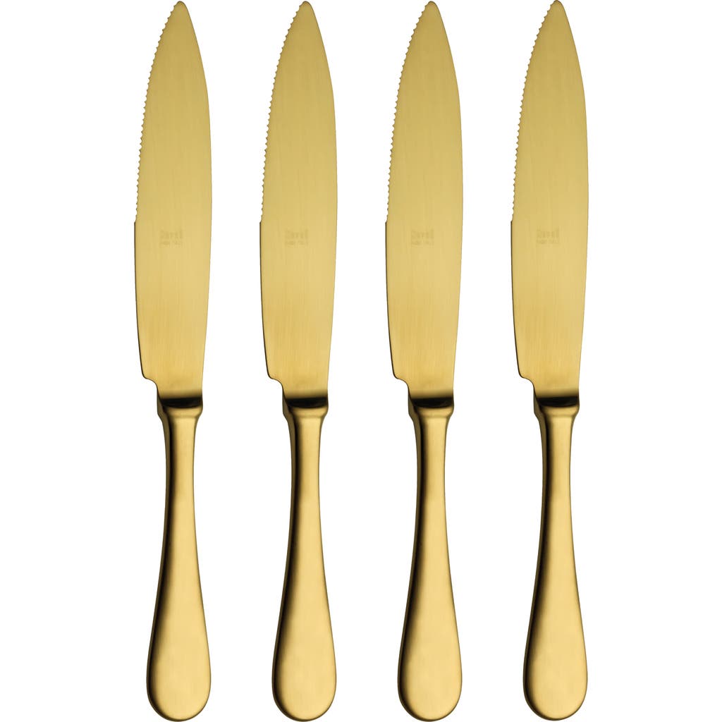 Mepra Steak Knife Set In Gold