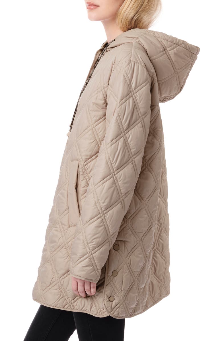 Bernardo Hooded Quilted Liner Jacket, Alternate, color, Frappe
