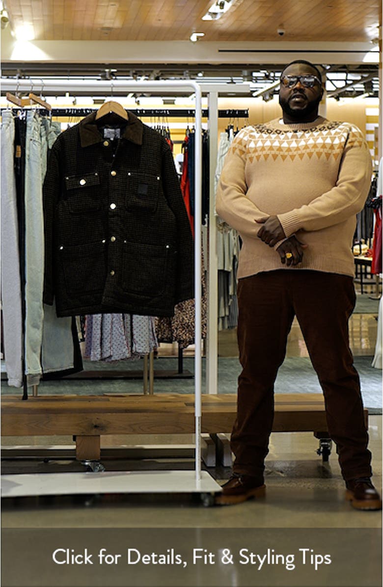 Carhartt Work In Progress Lowis Brushed Houndstooth Chore Coat