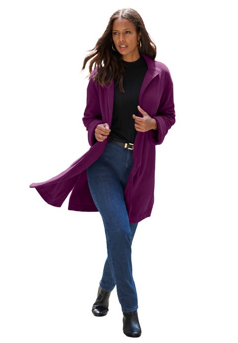 Plus Size Fleece Driving Coat