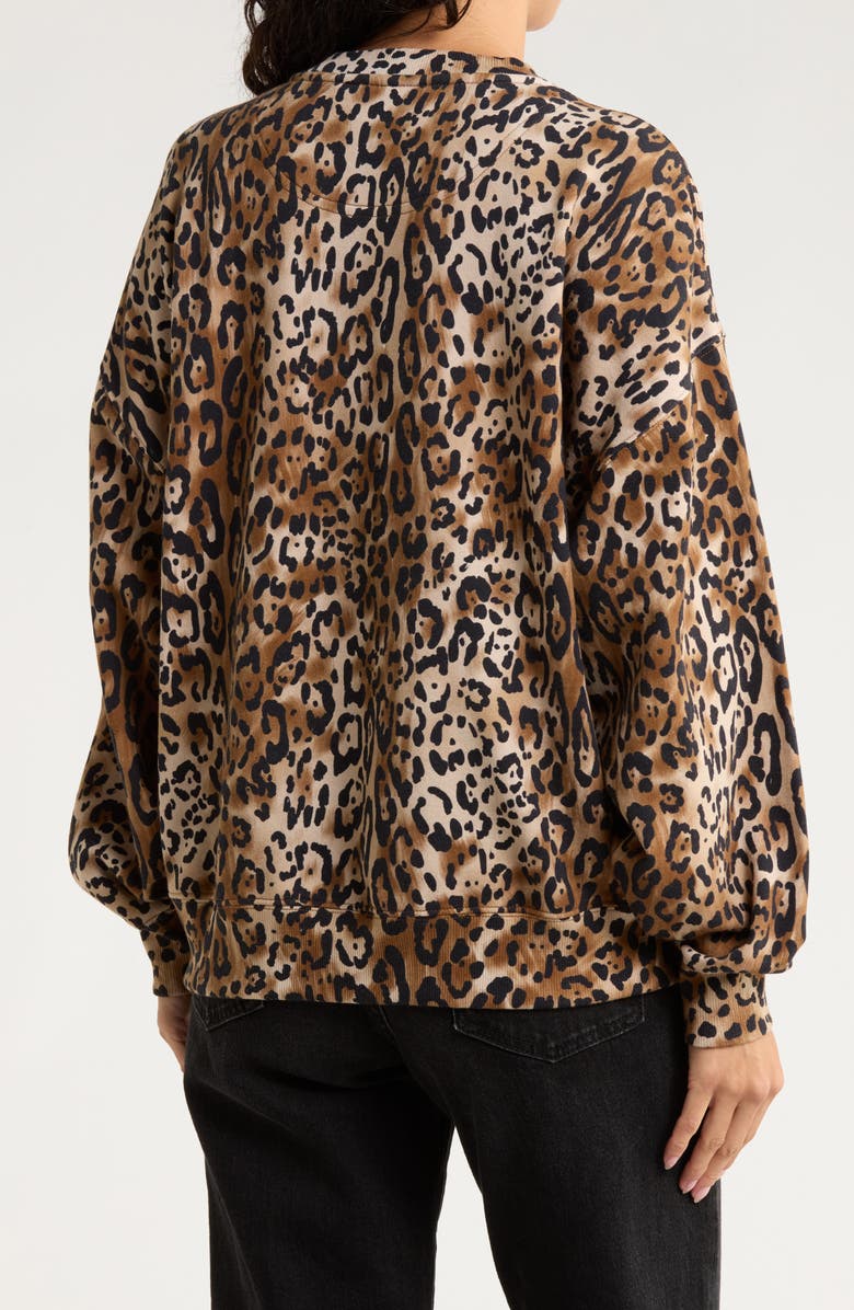 Cinq à Sept Brandy Leopard Amour Sweatshirt, Alternate, color, Black/ Sahara