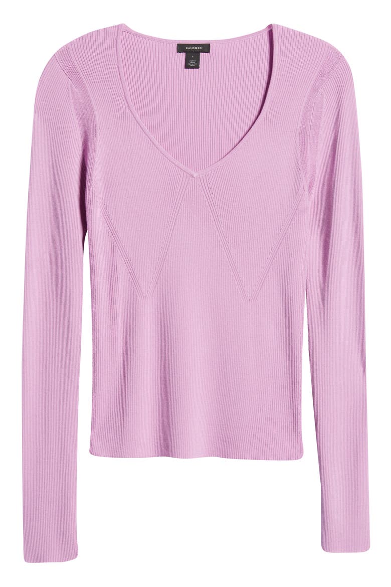 V-Neck Sweater, Alternate, color, PINK TULLE