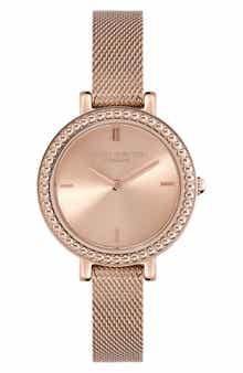 Olivia Burton Vintage Bead Mesh Bracelet Watch, 30.5mm