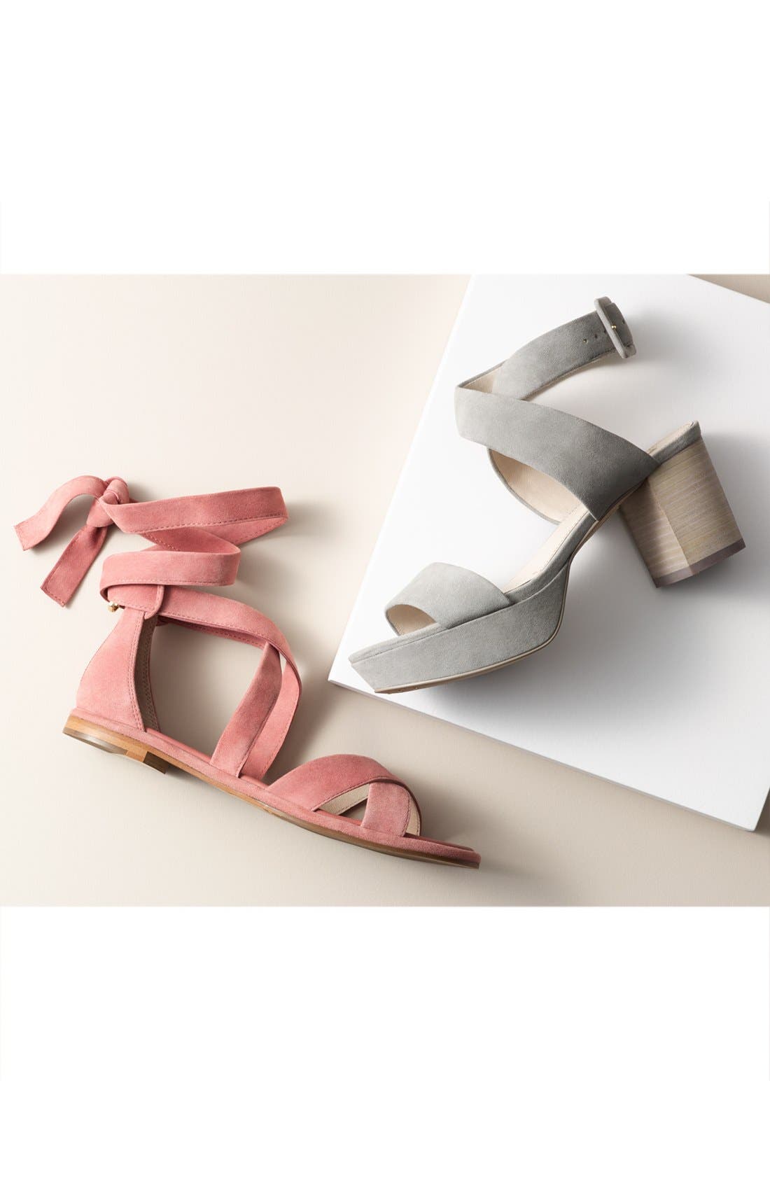 Clover Sandal, Alternate, color, BLACK SUEDE
