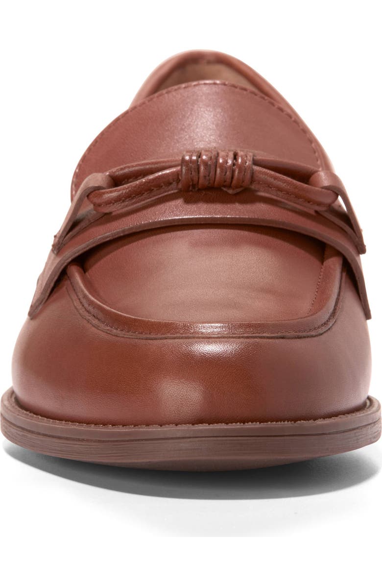 Cole Haan Stassi Bow Loafer, Alternate, color, Dark Cuoio Leather