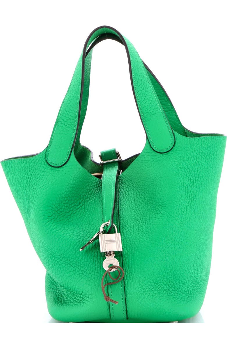 Pre-Owned Hermes Picotin Lock Bag Clemence PM, Main, color, Green