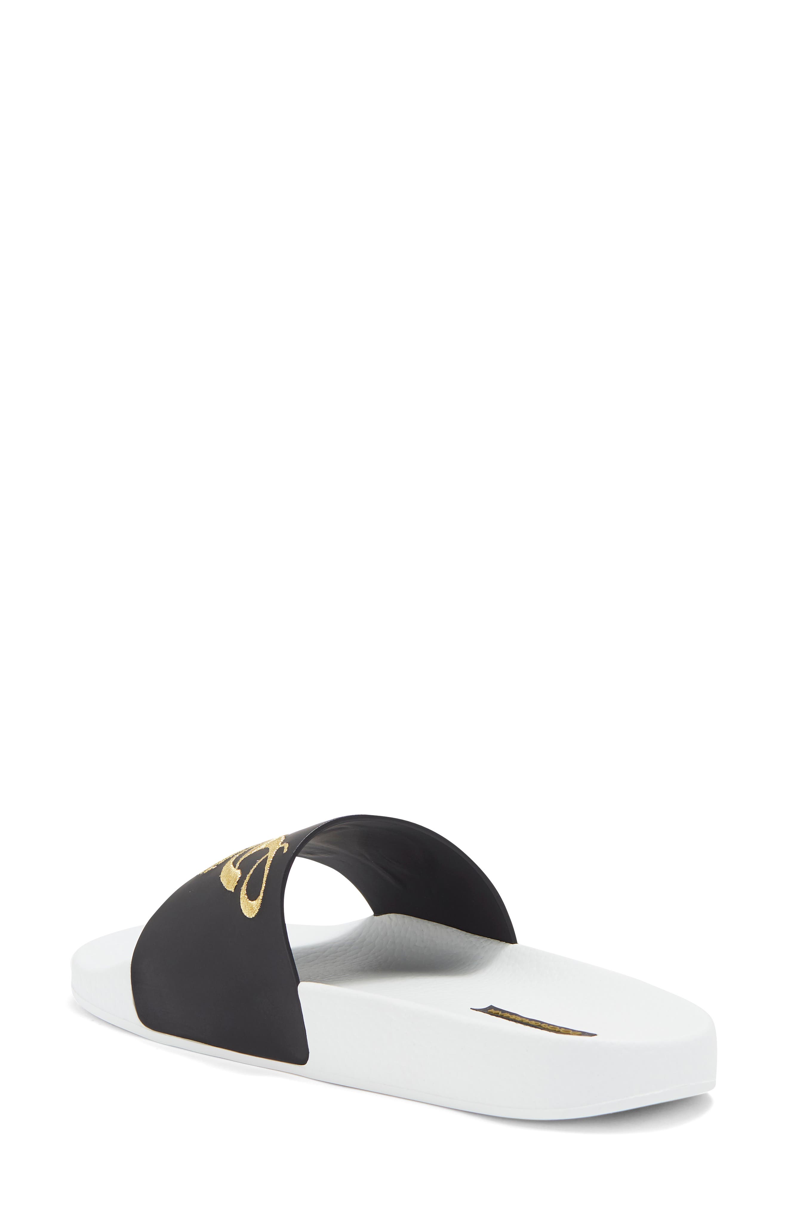 Dolce&Gabbana Leather Slide Sandal, Alternate, color, 