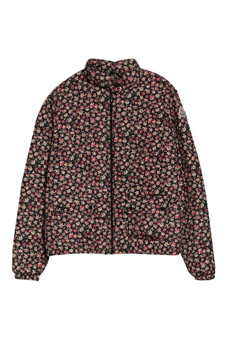 Florlans Floral Zip Jacket, Main, color, CHECK BLACK