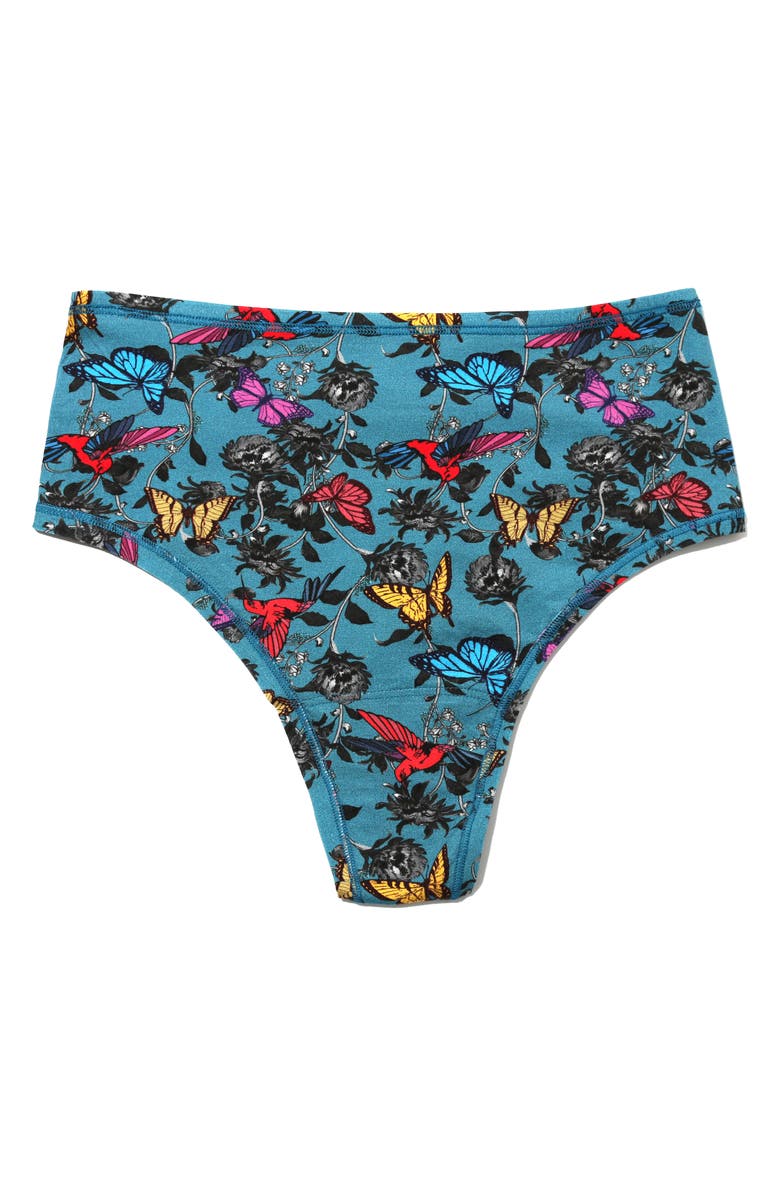 Hanky Panky PlayStretch Print High Waist Thong, Alternate, color, 