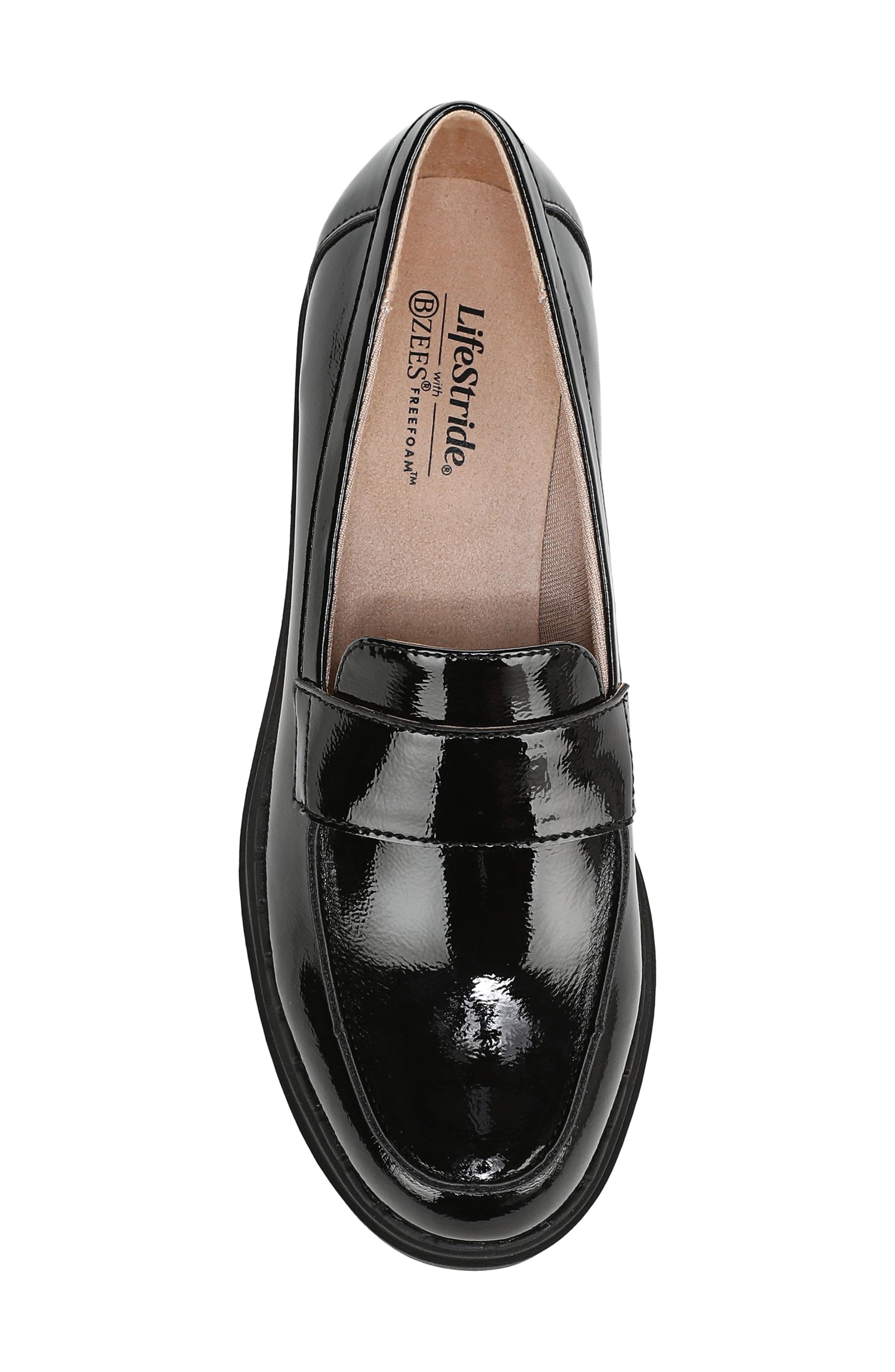 Dolce Platform Wedge Loafer, Alternate, color, BLACK PATENT