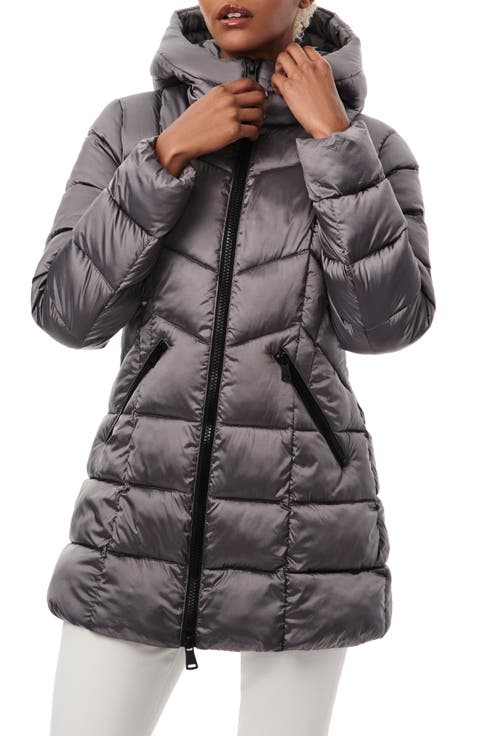 Metallic Hooded Walker Coat