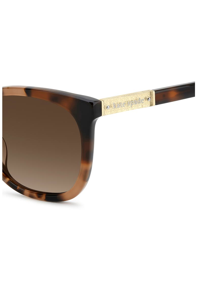 seline 54mm rectangular sunglasses, Alternate, color, HAVANA/ BROWN