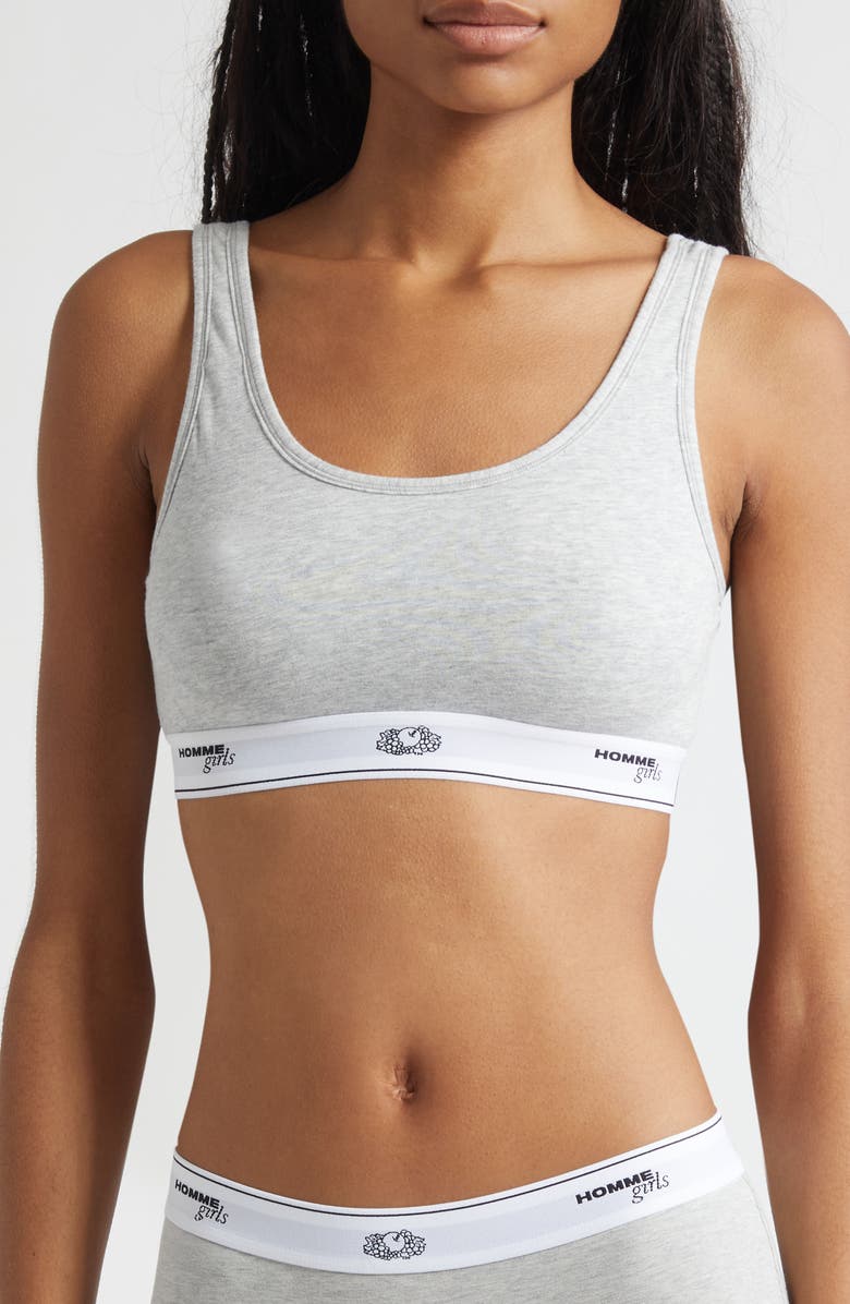 Hommegirls x Fruit of the Loom 3-Pack Classic Sports Bra, Main, color, Black/ Heather Grey/ White