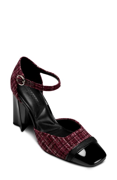 Karl Lagerfeld Paris Sapphira Sequin Ankle Strap Pump In Burgundy