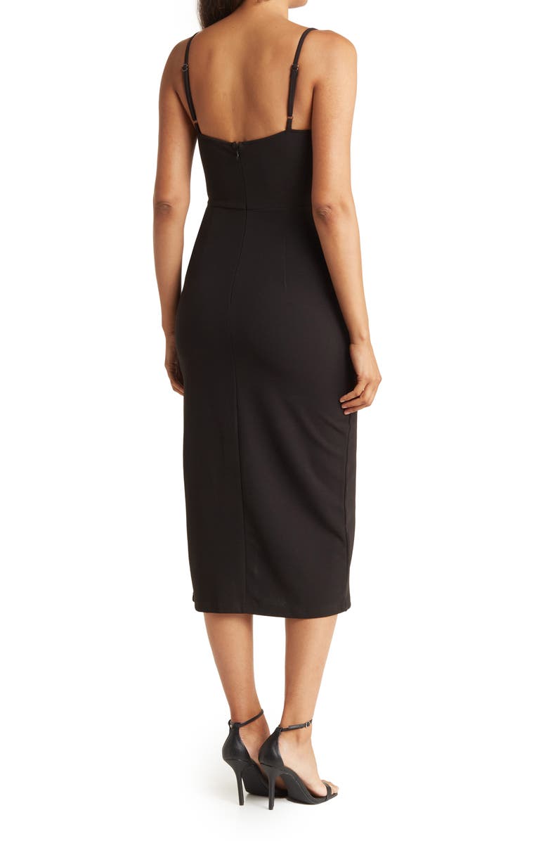 MELLODAY Techno Crepe Square Neck Dress, Alternate, color,