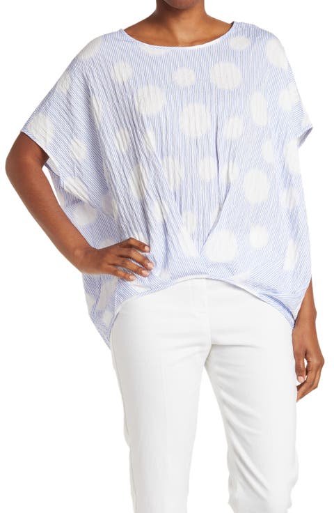 Pleated Hi-Low Hem Top