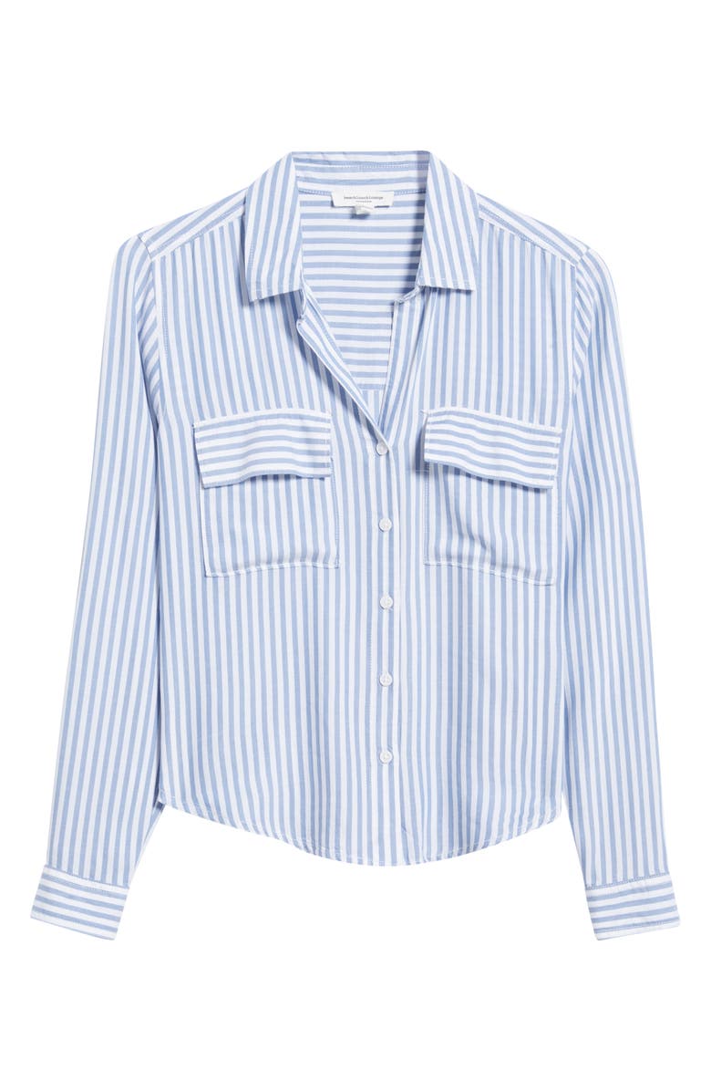 beachlunchlounge Fallon High-Low Button-Up Shirt, Alternate, color, Dodger Blue