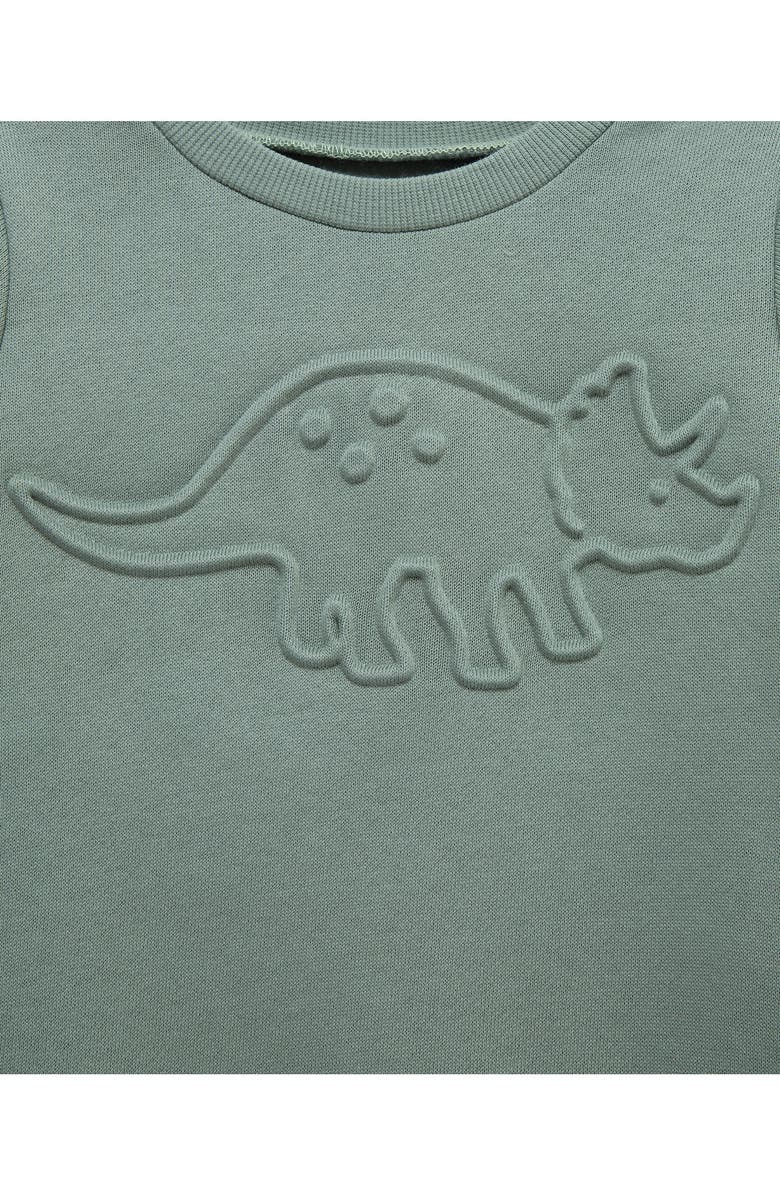 Little Me DIno Sweatshirt & Joggers Set, Alternate, color, Green