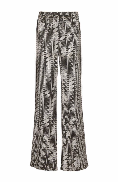 Balmain Monogrammed Flowing Trousers