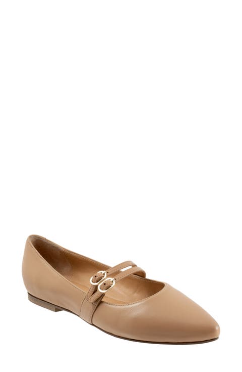 Emerald Pointed Toe Mary Jane Flat (Women)