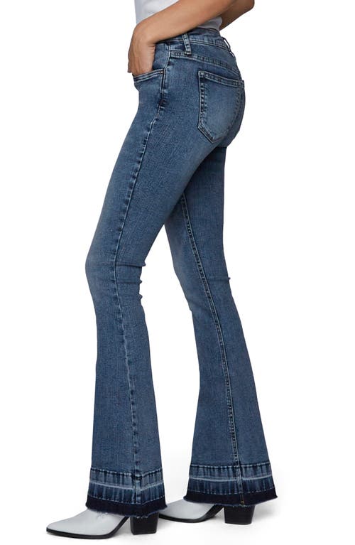 Hint Of Blu Mid Rise Released Hem Flare Jeans