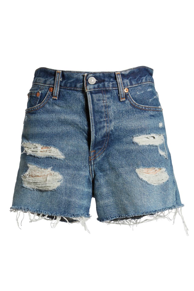 Levi's® Wedgie Update High Waist Cutoff Denim Shorts, Alternate, color, BALANCING ACT