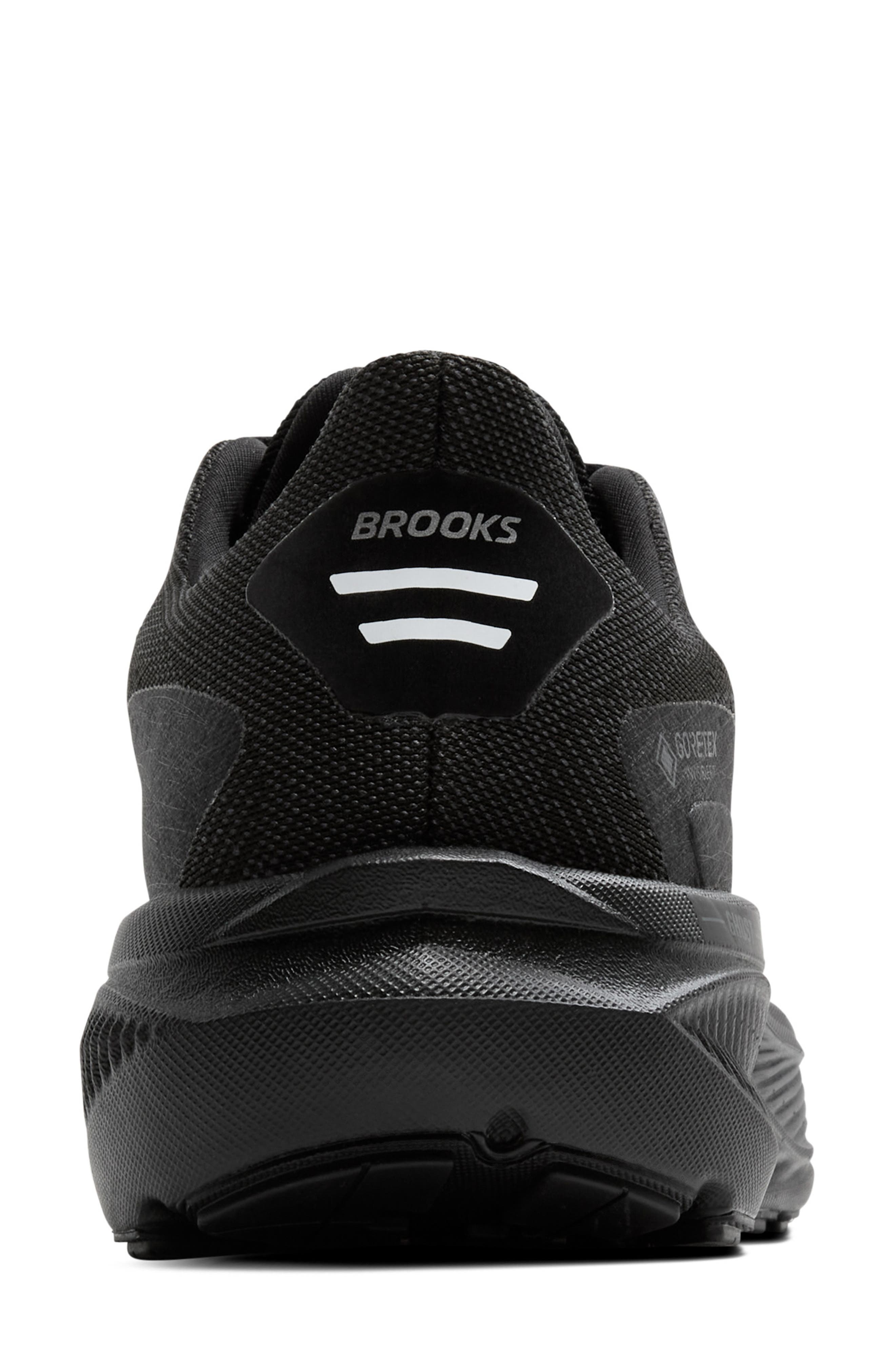 Brooks Ghost 17 GTX Gore-Tex<sup
®</sup
 Waterproof Running Shoe, Alternate, color, Black/ Black/ Ebony